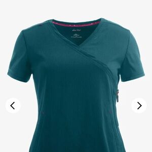 Teal V-Neck Women's Scrub Top